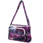 Landscape Landscape Painting Purple Purple Trees Front Pocket Crossbody Bag