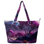 Landscape Landscape Painting Purple Purple Trees Full Print Shoulder Bag