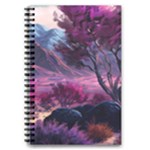 Landscape Landscape Painting Purple Purple Trees 5.5  x 8.5  Notebook