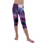 Landscape Landscape Painting Purple Purple Trees Kids  Lightweight Velour Capri Leggings 