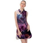 Landscape Landscape Painting Purple Purple Trees Sleeveless Shirt Dress