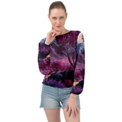 Banded Bottom Chiffon Top 
