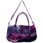 Landscape Landscape Painting Purple Purple Trees Removal Strap Handbag