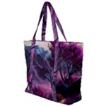 Landscape Landscape Painting Purple Purple Trees Zip Up Canvas Bag