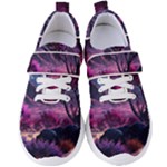 Landscape Landscape Painting Purple Purple Trees Women s Velcro Strap Shoes