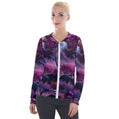 Velvet Zip Up Jacket 