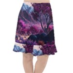 Landscape Landscape Painting Purple Purple Trees Fishtail Chiffon Skirt