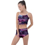 Landscape Landscape Painting Purple Purple Trees Summer Cropped Co-Ord Set