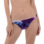 Landscape Landscape Painting Purple Purple Trees Ring Detail Bikini Bottoms