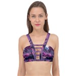 Landscape Landscape Painting Purple Purple Trees Cage Up Bikini Top