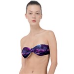 Landscape Landscape Painting Purple Purple Trees Classic Bandeau Bikini Top 