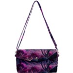 Landscape Landscape Painting Purple Purple Trees Removable Strap Clutch Bag