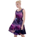 Landscape Landscape Painting Purple Purple Trees Knee Length Skater Dress