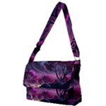 Landscape Landscape Painting Purple Purple Trees Full Print Messenger Bag (L)