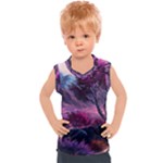 Landscape Landscape Painting Purple Purple Trees Kids  Sport Tank Top