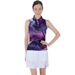 Landscape Landscape Painting Purple Purple Trees Women s Sleeveless Polo Tee