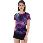 Landscape Landscape Painting Purple Purple Trees Back Cut Out Sport Tee