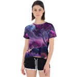 Landscape Landscape Painting Purple Purple Trees Open Back Sport Tee