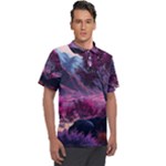 Landscape Landscape Painting Purple Purple Trees Men s Polo Tee