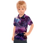 Landscape Landscape Painting Purple Purple Trees Kids  Polo Tee