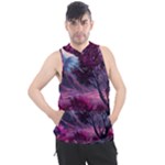 Landscape Landscape Painting Purple Purple Trees Men s Sleeveless Hoodie