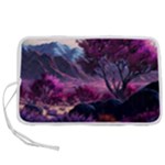 Landscape Landscape Painting Purple Purple Trees Pen Storage Case (L)