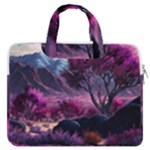 Landscape Landscape Painting Purple Purple Trees MacBook Pro 16  Double Pocket Laptop Bag 