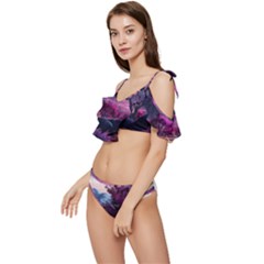 Ruffle Edge Tie Up Bikini Set	 
