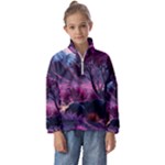 Landscape Landscape Painting Purple Purple Trees Kids  Half Zip Hoodie