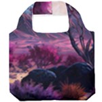 Landscape Landscape Painting Purple Purple Trees Foldable Grocery Recycle Bag