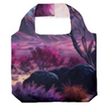 Landscape Landscape Painting Purple Purple Trees Premium Foldable Grocery Recycle Bag