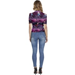 Puffed Short Sleeve Button Up Jacket 