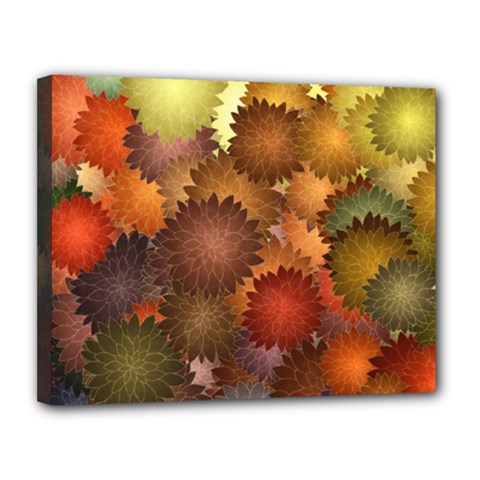 Flower Flora Decoration Pattern Drawing Floral Canvas 14  x 11  (Stretched) from ArtsNow.com