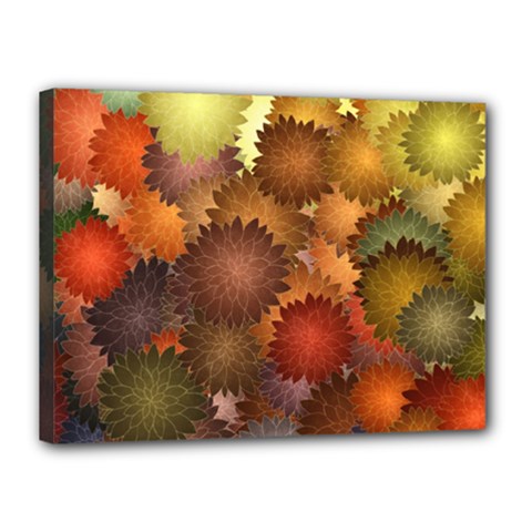 Flower Flora Decoration Pattern Drawing Floral Canvas 16  x 12  (Stretched) from ArtsNow.com
