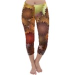 Flower Flora Decoration Pattern Drawing Floral Capri Winter Leggings 