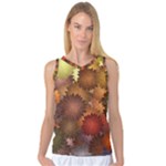 Flower Flora Decoration Pattern Drawing Floral Women s Basketball Tank Top