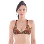 Flower Flora Decoration Pattern Drawing Floral Plunge Bikini Top