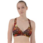 Flower Flora Decoration Pattern Drawing Floral Sweetheart Sports Bra