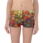 Flower Flora Decoration Pattern Drawing Floral Reversible Boyleg Bikini Bottoms