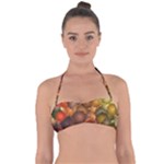 Flower Flora Decoration Pattern Drawing Floral Halter Bandeau Bikini Top