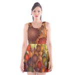 Flower Flora Decoration Pattern Drawing Floral Scoop Neck Skater Dress