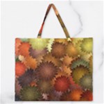 Flower Flora Decoration Pattern Drawing Floral Zipper Large Tote Bag