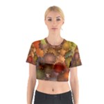 Flower Flora Decoration Pattern Drawing Floral Cotton Crop Top