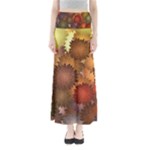 Flower Flora Decoration Pattern Drawing Floral Full Length Maxi Skirt