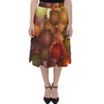 Flower Flora Decoration Pattern Drawing Floral Classic Midi Skirt