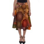 Flower Flora Decoration Pattern Drawing Floral Perfect Length Midi Skirt