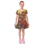 Flower Flora Decoration Pattern Drawing Floral Kids  Short Sleeve Velvet Dress