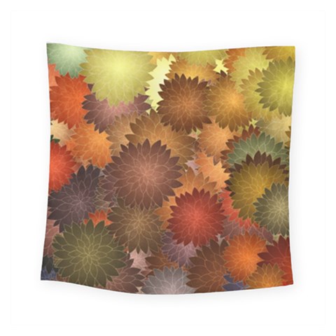 Flower Flora Decoration Pattern Drawing Floral Square Tapestry (Small) from ArtsNow.com