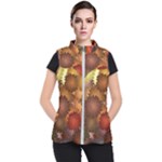 Flower Flora Decoration Pattern Drawing Floral Women s Puffer Vest