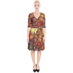 Flower Flora Decoration Pattern Drawing Floral Wrap Up Cocktail Dress